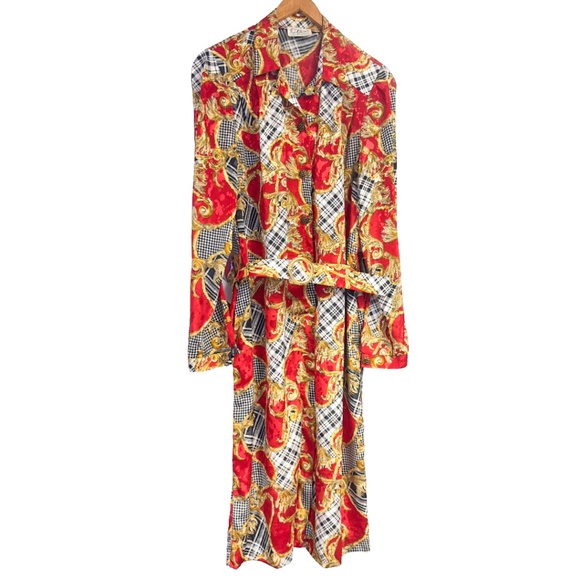 Vintage D’Allaird’s Canada Baroque Plaid Belted Dress (S) - Picture 7 of 8